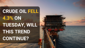 The crude oil fell on tuesday for a whopping 4.3%. Will this trend continue?