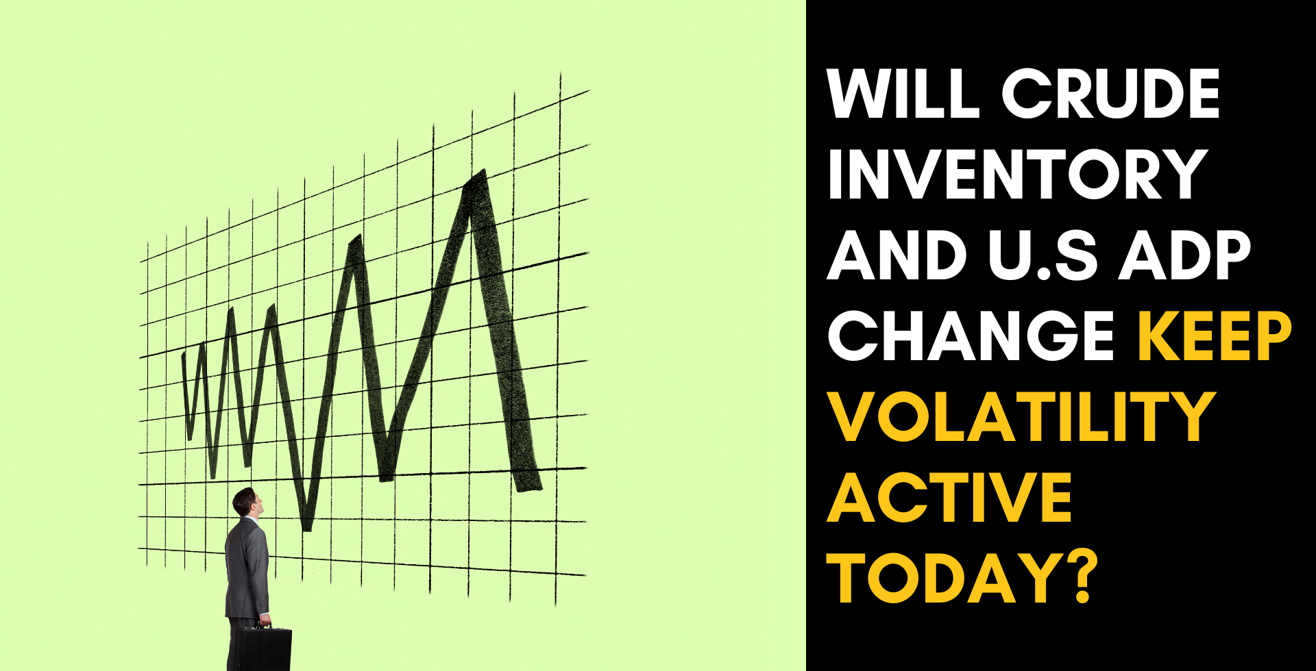 Will crude oil inventory and US ADP Change keep volatility active today?