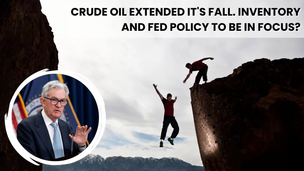Crude Oil News | Crude oil extended it's fall. Inventory and Fed policy to be in focus?