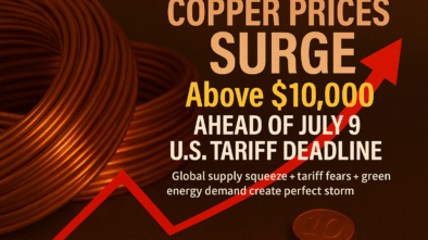 Copper Tops $10,000/Ton Ahead of July 9 Tariff Deadline